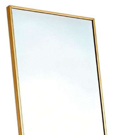 70" Gold Aluminum Freestanding And Wall Mounted Framed Full Length Mirror HomeRoots