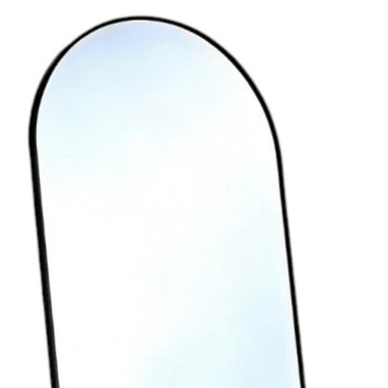 70" Black Aluminum Arch Freestanding And Wall Mounted Framed Full Length Mirror HomeRoots