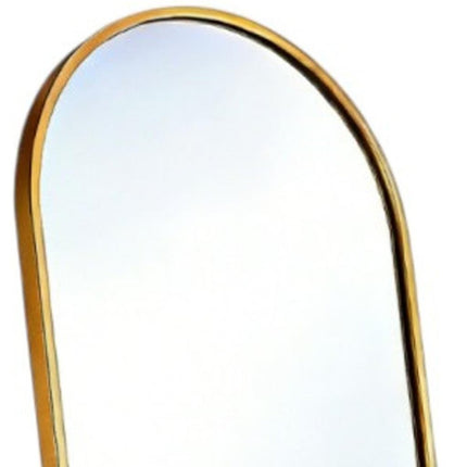 70" Gold Aluminum Arch Freestanding And Wall Mounted Framed Full Length Mirror HomeRoots