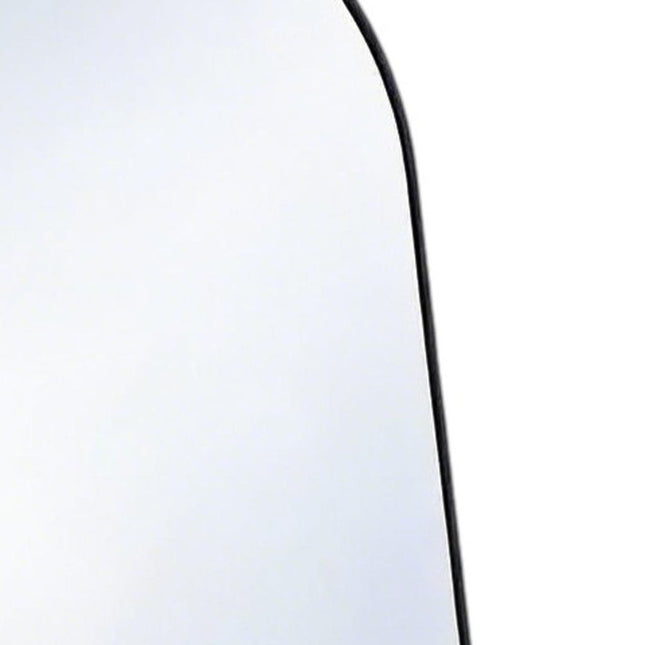 56" Black Aluminum Arch Freestanding And Wall Mounted Framed Full Length Mirror