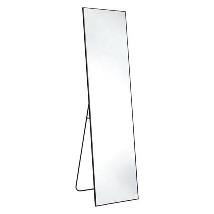56" Black Aluminum Freestanding And Wall Mounted Framed Full Length Mirror HomeRoots