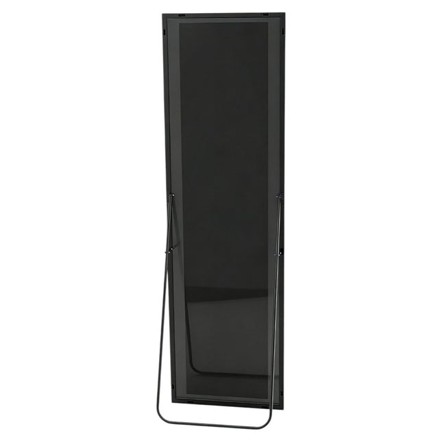 56" Black Aluminum Freestanding And Wall Mounted Framed Full Length Mirror HomeRoots