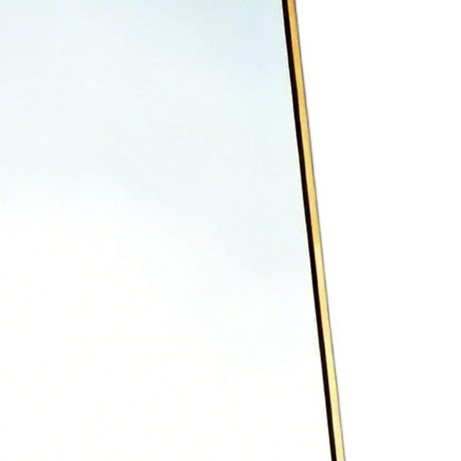 56" Gold Aluminum Freestanding And Wall Mounted Framed Full Length Mirror HomeRoots