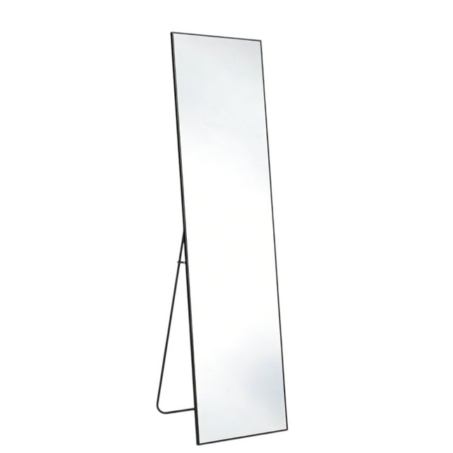 55" Black Aluminum Freestanding And Wall Mounted Framed Full Length Mirror HomeRoots