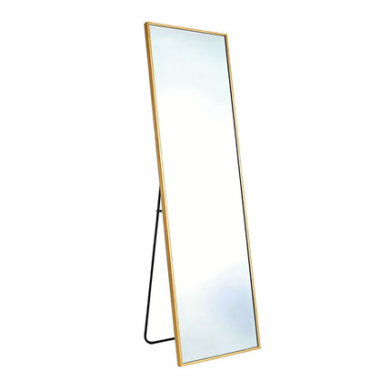 55" Gold Aluminum Freestanding And Wall Mounted Framed Full Length Mirror HomeRoots