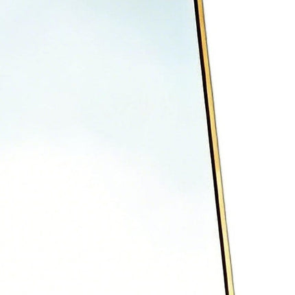 64" Gold Aluminum Freestanding And Wall Mounted Framed Full Length Mirror HomeRoots