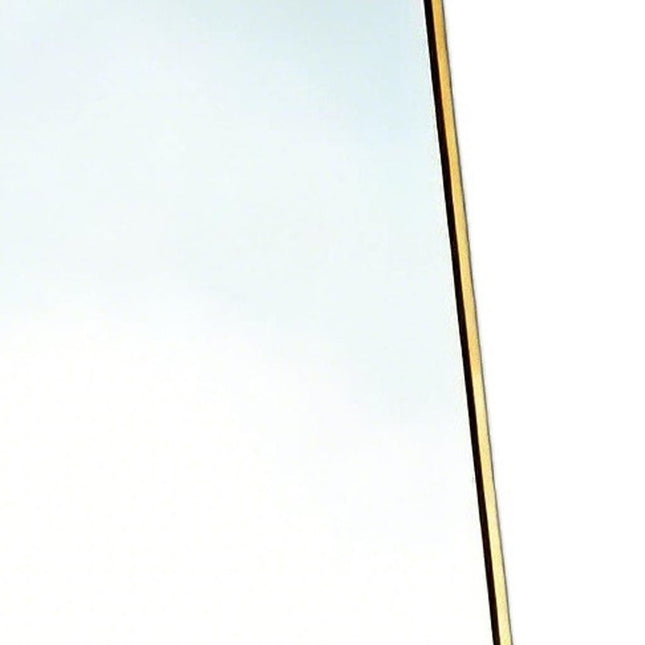 64" Gold Aluminum Freestanding And Wall Mounted Framed Full Length Mirror HomeRoots