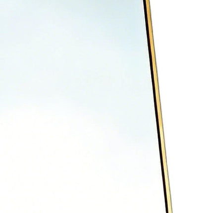 67" Gold Aluminum Freestanding And Wall Mounted Framed Full Length Mirror HomeRoots