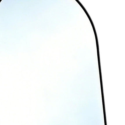 55" Black Aluminum Arch Freestanding And Wall Mounted Framed Full Length Mirror HomeRoots