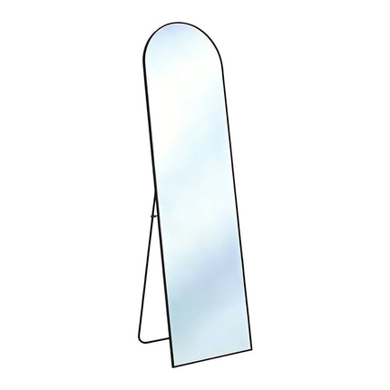 55" Black Aluminum Arch Freestanding And Wall Mounted Framed Full Length Mirror HomeRoots