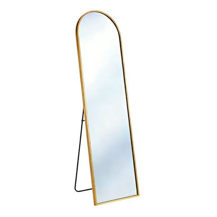 55" Gold Aluminum Arch Freestanding And Wall Mounted Framed Full Length Mirror HomeRoots