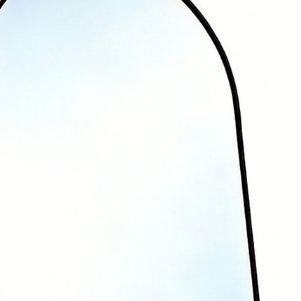 64" Black Aluminum Arch Freestanding And Wall Mounted Framed Full Length Mirror HomeRoots