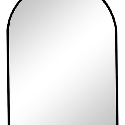 30" Black Aluminum Arch Framed Anti Fog Accent Mirror HomeRoots