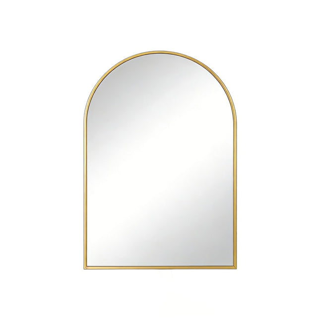 30" Gold Aluminum Arch Framed Anti Fog Accent Mirror HomeRoots