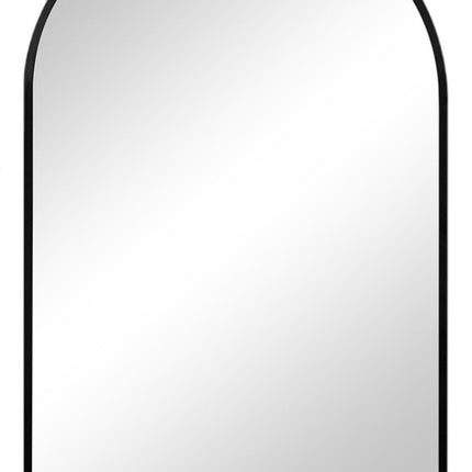 35" Black Aluminum Arch Framed Anti Fog Accent Mirror HomeRoots