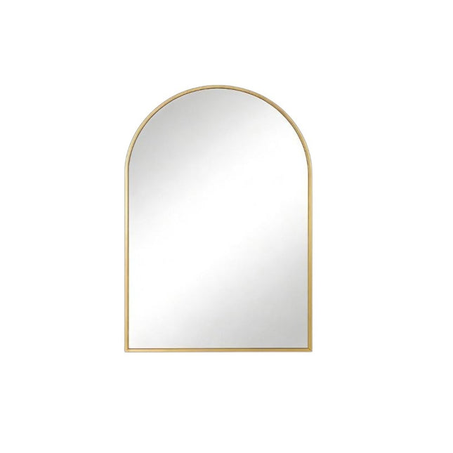 35" Gold Aluminum Arch Framed Anti Fog Accent Mirror