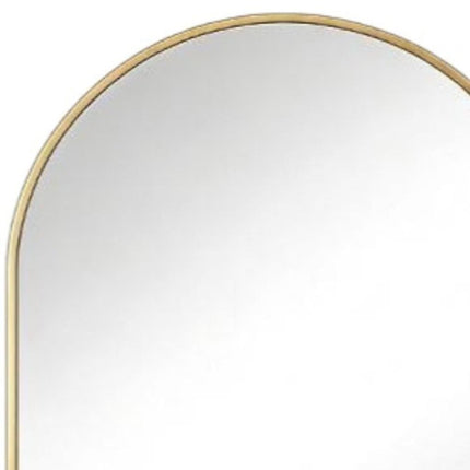35" X 24" Gold Metal Arch Framed Anti Fog Accent Mirror HomeRoots