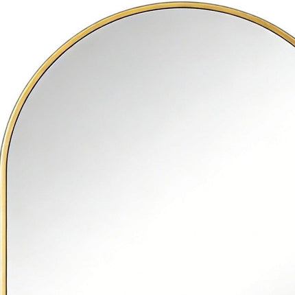38" Gold Aluminum Arch Framed Anti Fog Accent Mirror HomeRoots