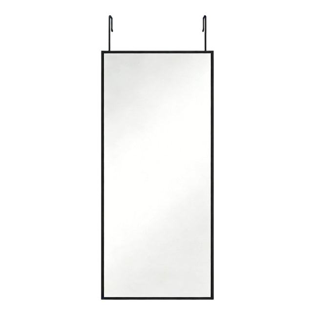 47" Black Aluminum Over the Door Framed Accent Mirror HomeRoots