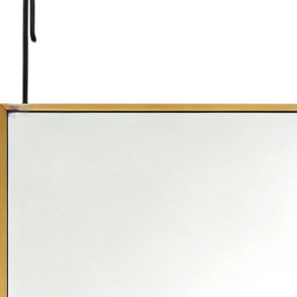 47" Gold Aluminum Over the Door Framed Accent Mirror HomeRoots