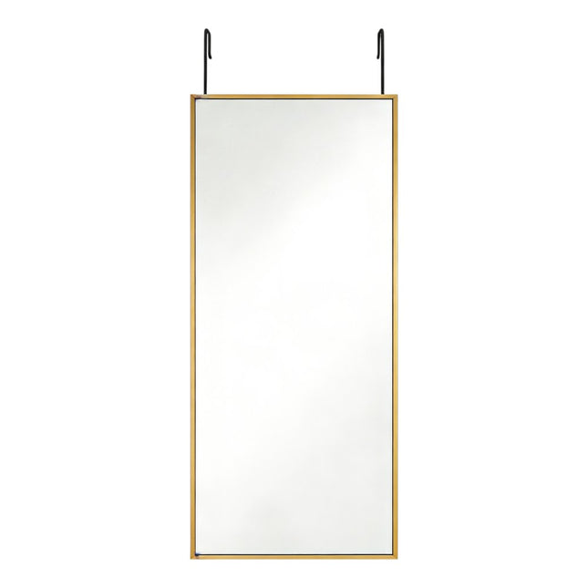 47" Gold Aluminum Over the Door Framed Accent Mirror HomeRoots