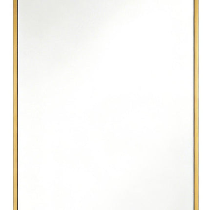 47" Gold Aluminum Over the Door Framed Accent Mirror HomeRoots