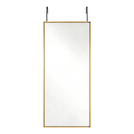 47" Gold Aluminum Over the Door Framed Accent Mirror HomeRoots
