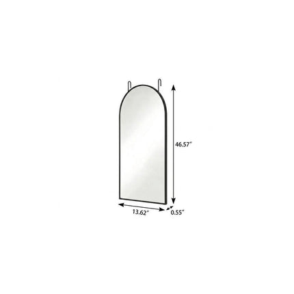47" Black Aluminum Arch Over the Door Framed Accent Mirror HomeRoots