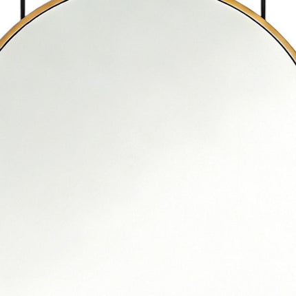 47" Gold Aluminum Arch Over the Door Framed Accent Mirror HomeRoots