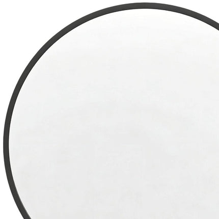 20" Black Aluminum Round Framed Accent Mirror HomeRoots