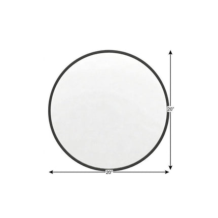 20" Black Aluminum Round Framed Accent Mirror HomeRoots