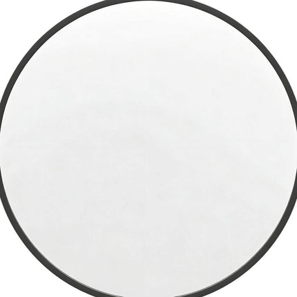 24" Black Aluminum Round Framed Accent Mirror HomeRoots