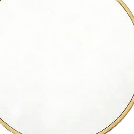 20" Gold Aluminum Round Framed Accent Mirror HomeRoots
