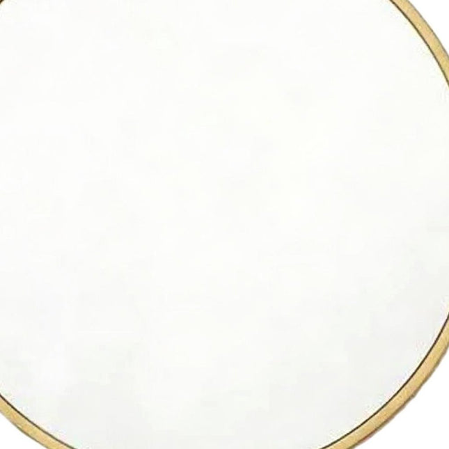20" Gold Aluminum Round Framed Accent Mirror HomeRoots
