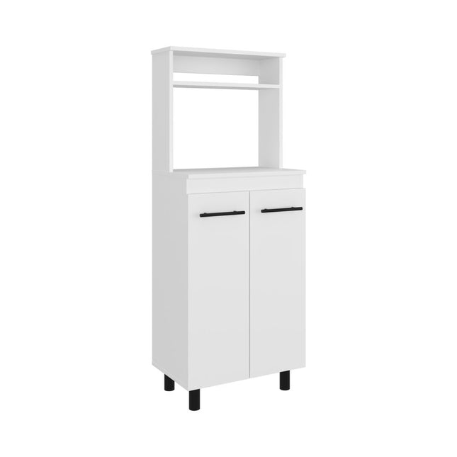 24" White Wood Sideboard With Two Doors HomeRoots