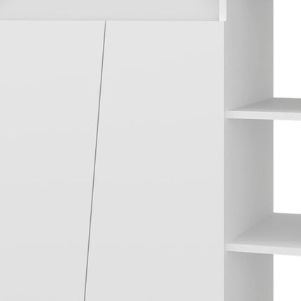 32" White Wood Sideboard With Two Doors HomeRoots