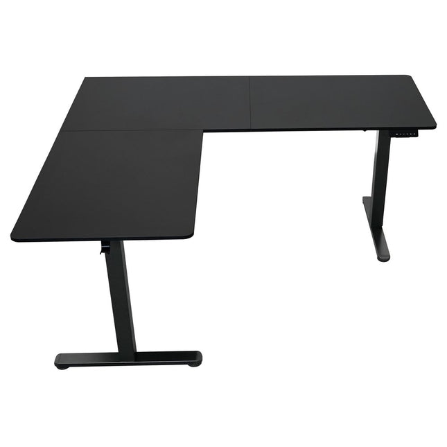 Adjustable Black Wood and Steel L Shape T-Shape Standing Desk