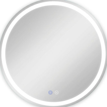 24" Round Lighted Frameless Anti Fog Bathroom Vanity Mirror HomeRoots