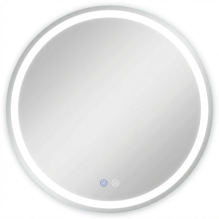 30" Round Lighted Frameless Anti Fog Bathroom Vanity Mirror HomeRoots