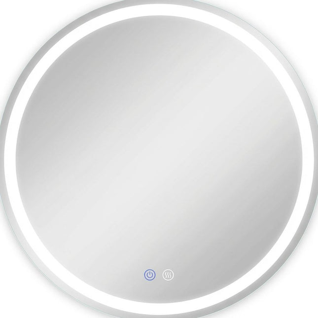 30" Round Lighted Frameless Anti Fog Bathroom Vanity Mirror
