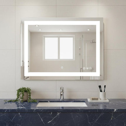 20" Lighted Frameless Anti Fog Bathroom Vanity Mirror HomeRoots