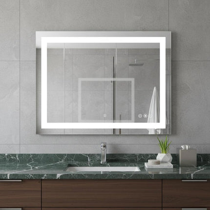 24" Lighted Frameless Anti Fog Bathroom Vanity Mirror HomeRoots