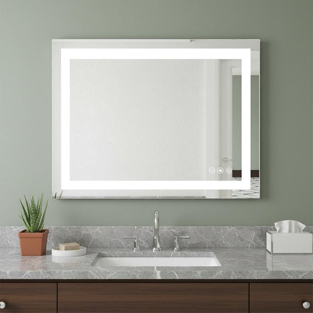 24" Lighted Frameless Anti Fog Bathroom Vanity Mirror HomeRoots