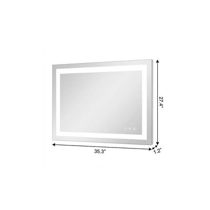 27" Lighted Frameless Anti Fog Bathroom Vanity Mirror HomeRoots