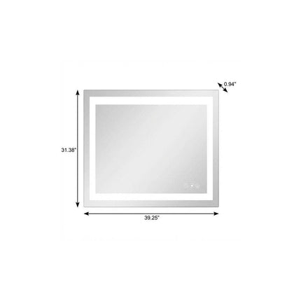 31" Lighted Frameless Anti Fog Bathroom Vanity Mirror HomeRoots