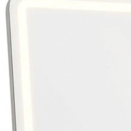 64" Silver Lighted Wall Mounted And Freestanding Framed Full Length Mirror HomeRoots