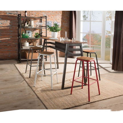 ACME 72385 Scarus Bar Table, Natural & Gunmetal