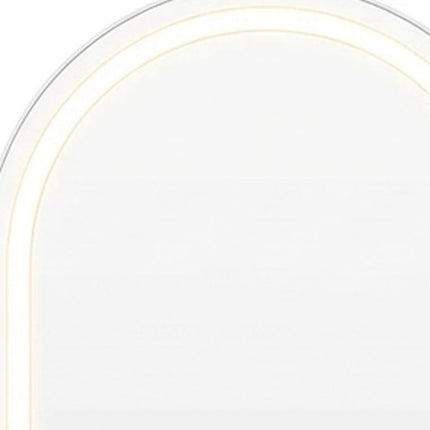 60" Arch Lighted Wall Mounted And Freestanding Frameless Full Length Mirror HomeRoots