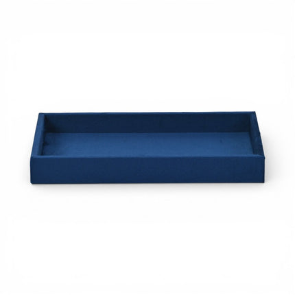 9" Blue Velvet Handmade Trinket Tray HomeRoots