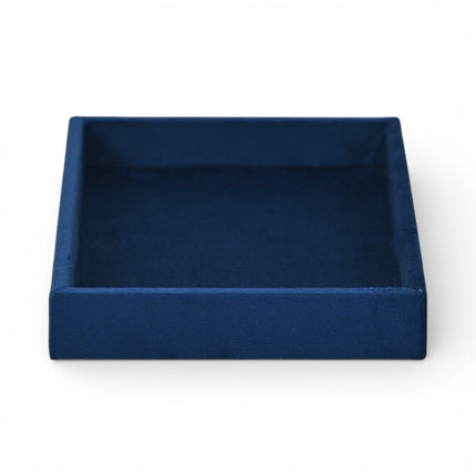 9" Blue Velvet Handmade Trinket Tray HomeRoots